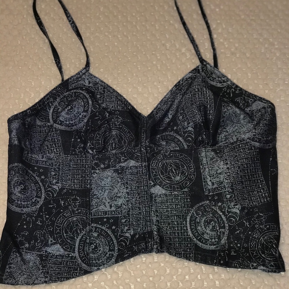 Original FUBU JEANS denim crop top